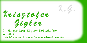 krisztofer gigler business card